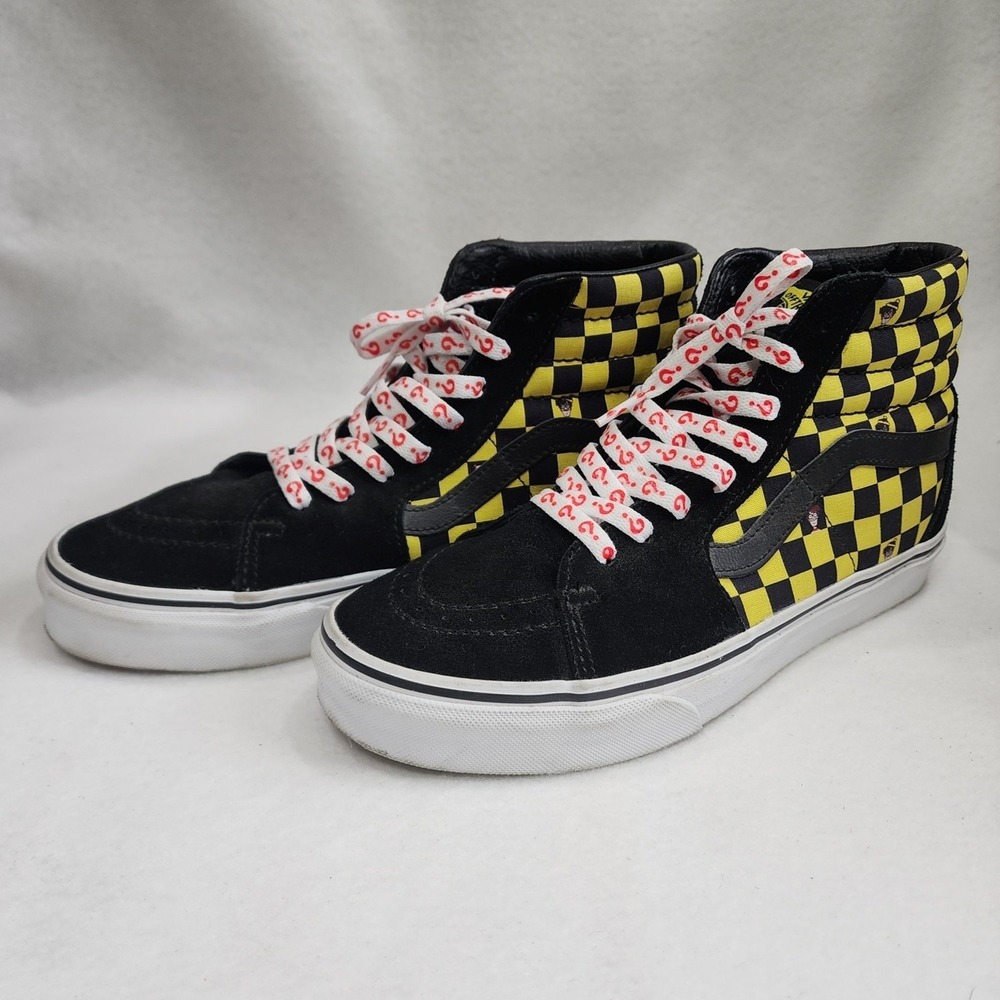 Where's Waldo? x Vans Sk8-Hi 721356 Unisex M8/W9.5 Sneakers Black Yellow Shoes